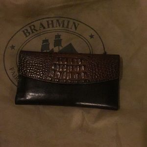 Brahmin 2 tone wallet with checkbook cover